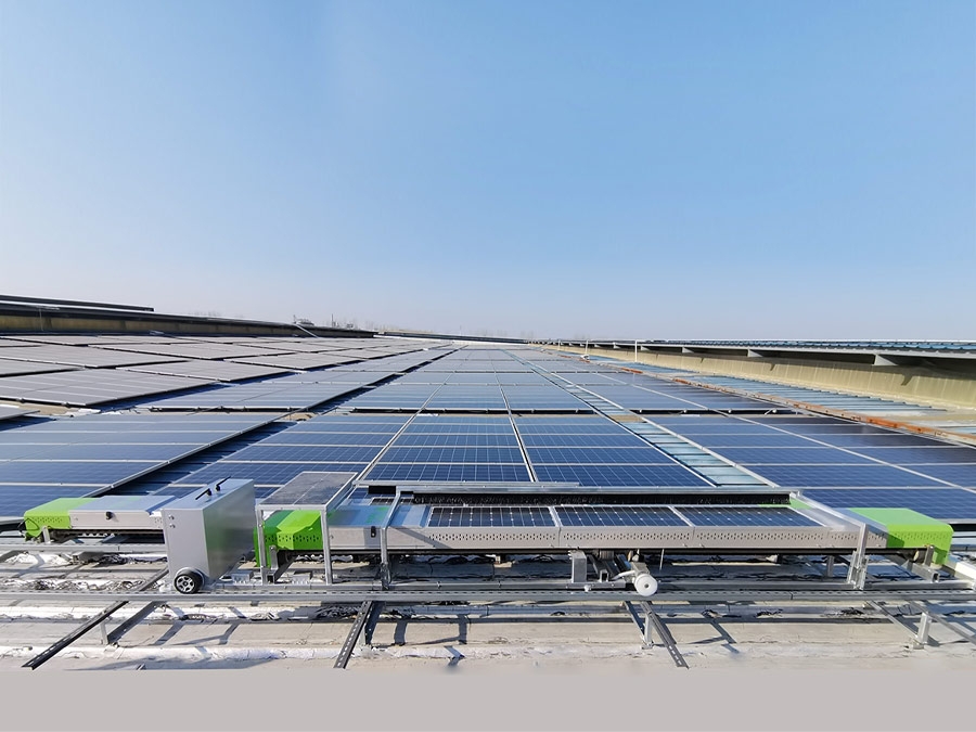 Roof Cross-row Cleaning Robot